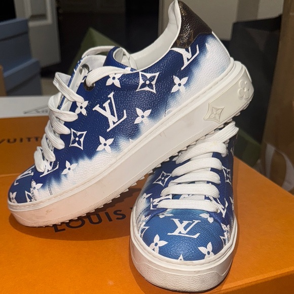 Louis Vuitton Shoes - Louis Vuitton Blue Monogram Sneakers